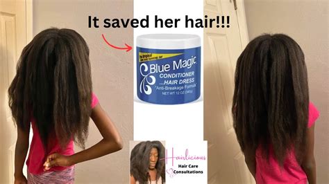 Blue magical hair treatment for natural hair